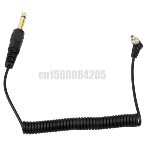 Cabo de sincronização pc 6.35mm para macho, cabo com trava parafuso para câmera dslr yongnuo