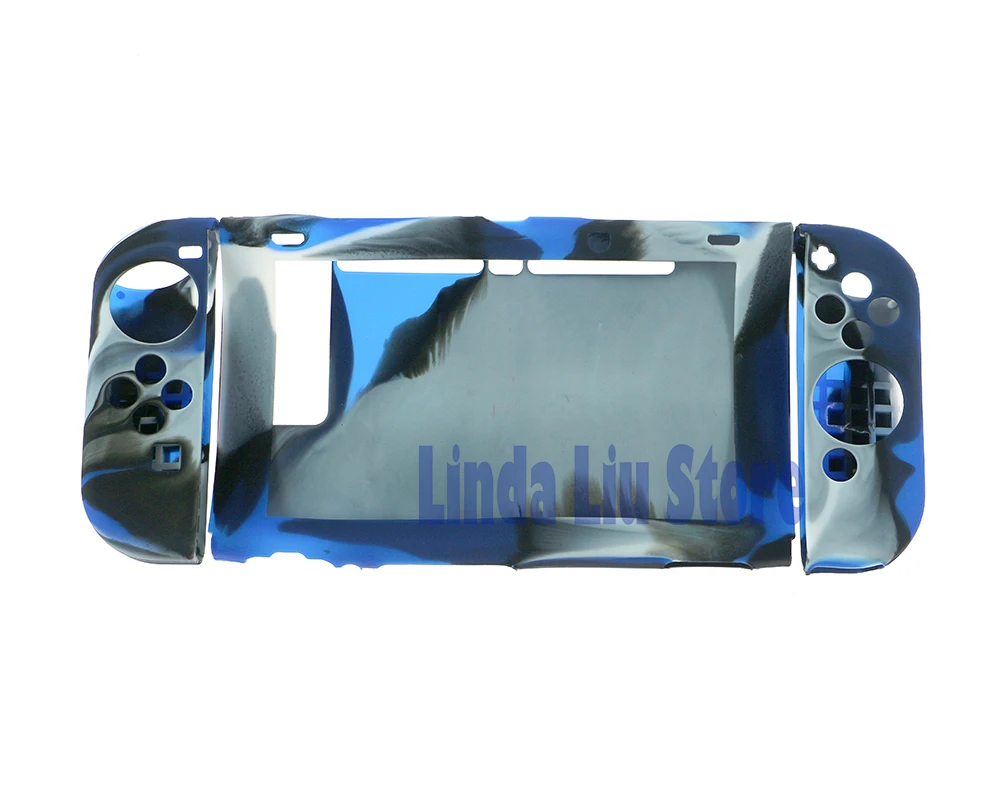 Правый и левый корпус, чехол, защитный чехол, камуфляжный противоскользящий силиконовый чехол для переключателя, 10 компл./лот