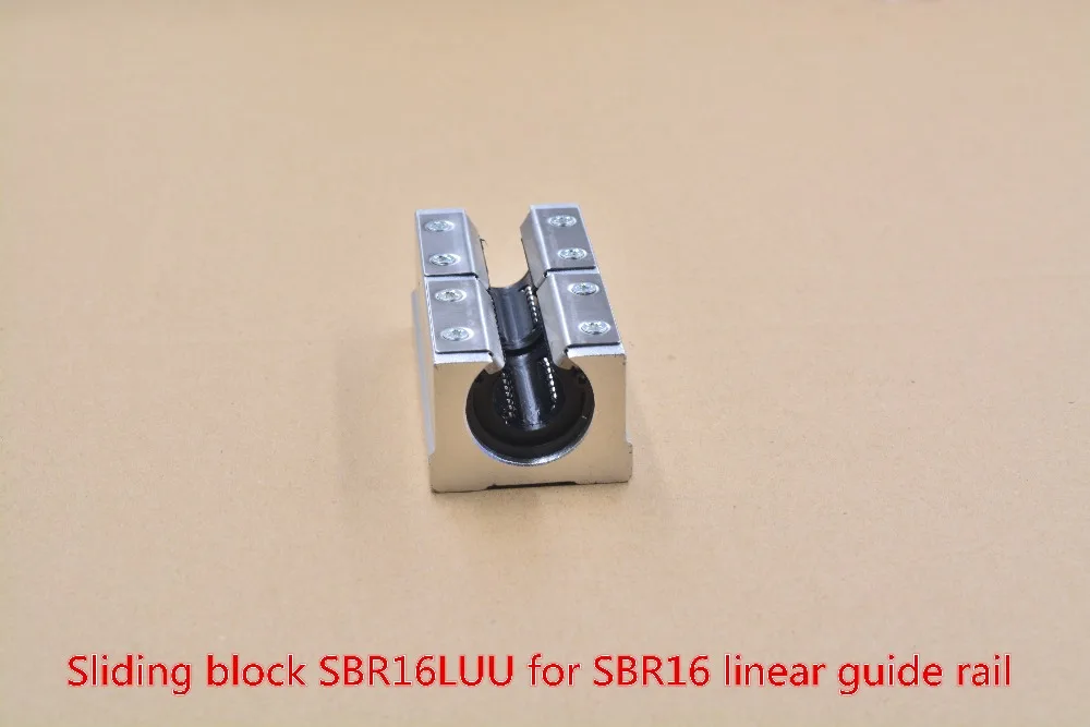 SBR16LUU aluminum block 16mm Linear motion ball bearing slide  match use SBR16  linear guide rail 1pcs