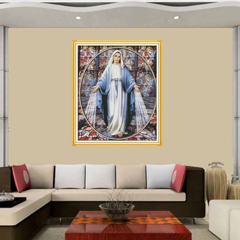 Joy Sunday Virgin Mary (6) Counted Cross Stitch DIY 14CT and 11CT For Embroidery Home Decor Needlework Factory Wholesale