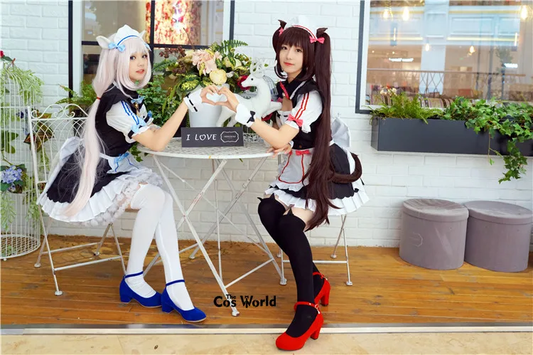 NEKOPARA OVA Chocola Vanilla Maid Apron Dress Uniform Outfit Anime Customize Cosplay Costumes image 3