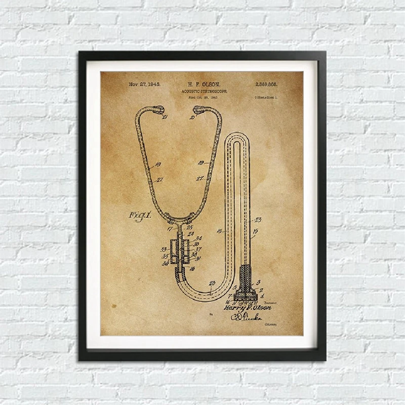 Vintage Medical Equipment Patent Blueprint Posters And Prints Medicine Wall Art Canvas Painting Doctor Gift Clinic Decor