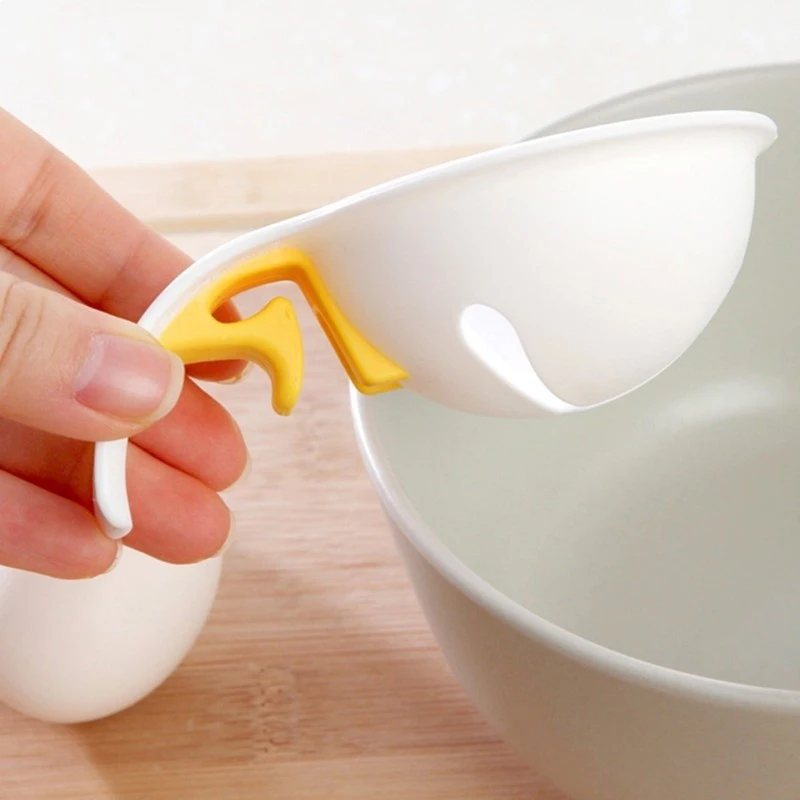 Egg separador branco, plástico grau alimentício, cozinha gadgets, gadgets, novidade