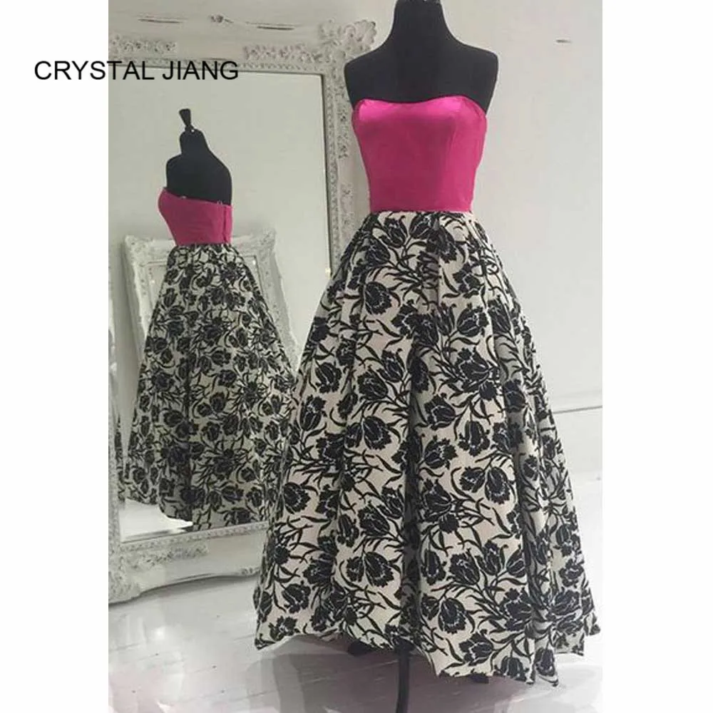 CRYSTAL JIANG New Fashion Sweetheart EEN Lijn Formele Kleding Custom made Voor Enkellange Lange Terug Bloemen Avondjurken Lange