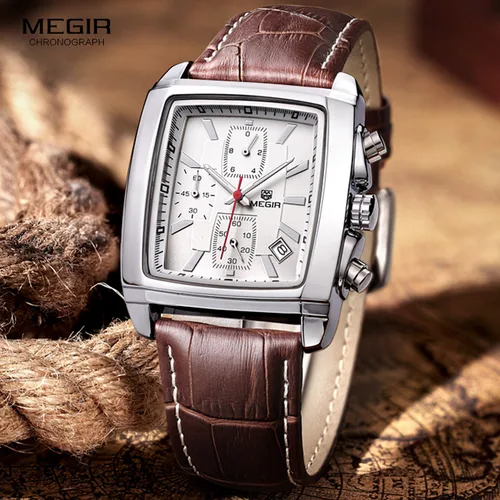 cronógrafo megir, militar, casual, de moda. Reloj de cuarzo, de lujo, para hombre. Reloj de pulso analógico, para hombre, a prueba de agua. Envío gratuito 2028