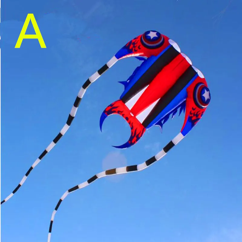 free shipping new large trilobites kite ripstop nylon outdoor toys flying parachute kites for adults octopus kite air papalote