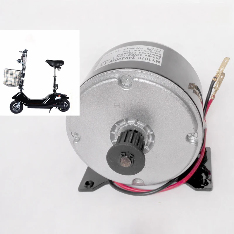 

24V 300W Brush High-speed Motor MY1016 Electric Scooter Small Dolphins E-bike Gear Decelerating Motor Electric Scooter Accessori