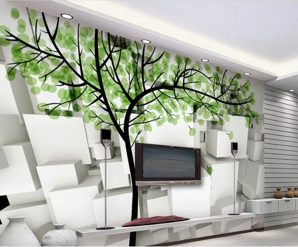 

3D space elegant abstract trees classic wallpaper for walls 3d stereoscopic wallpaper Home Decoration