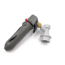 Co2 Keg Charger Injector with Ball lock Thread Gas Disconnect Portable Homebrew Draft Beer Dispensing Cornelius Soda Making