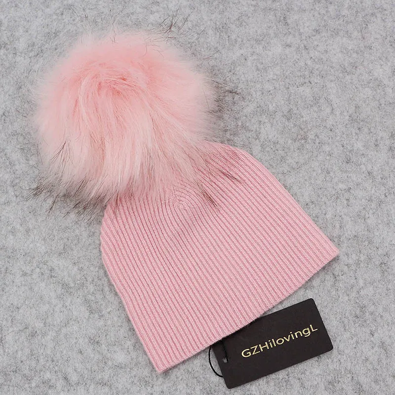 GZHilovingL Soft Winter Newborn Baby Boys Girls Faux Fur pompom Hats Caps 2018 Kids Childs Girls Wool Knitted Skullies Beanies