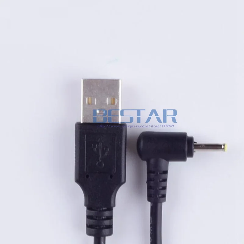 USB to 2.5 mm/0.7 mm 5 Volt 2A DC Barrel Jack Power Cable Type-H DC USB Extension Cable 1m 3 feet Elbow Design