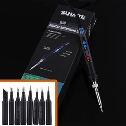 110V/220V 90W Digital LCD Electric Soldering Iron Adjustable Temperature Fer a Souder Soldering Tools Solder Iron With 8pcs Tips