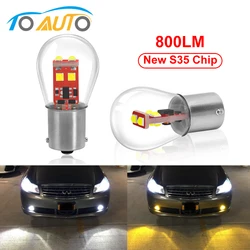 2pcs P21W BA15S 1156 1157 BAY15D P21/5W LED 1157 BA15D Led 6SMD S35 LED 800LM Car Tail Brake Light Bulb 12V Auto Parking Lamp