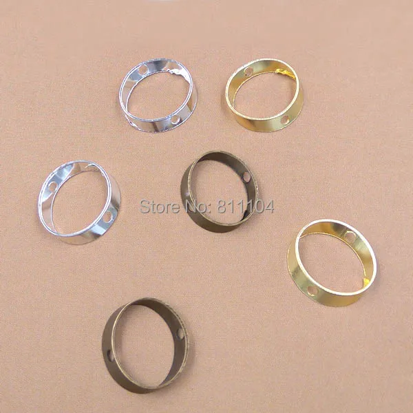 12mm Multi-color Plated Brass Metal Blank Circle Ring Connector Links Wraps Connectors Jewelry DIY Findings