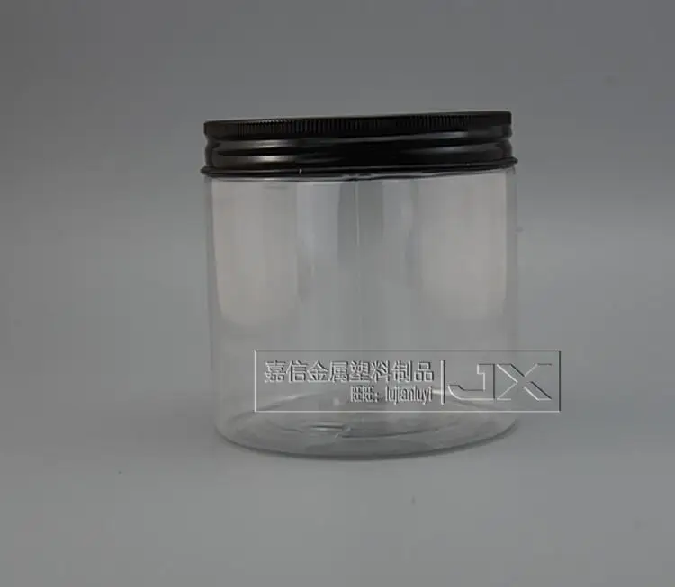 500g/ml Clear Plastic Jar bottle Wholesale Retail Originales Refillable Cosmetic Cream Butter Honey Pill Empty Containers jars