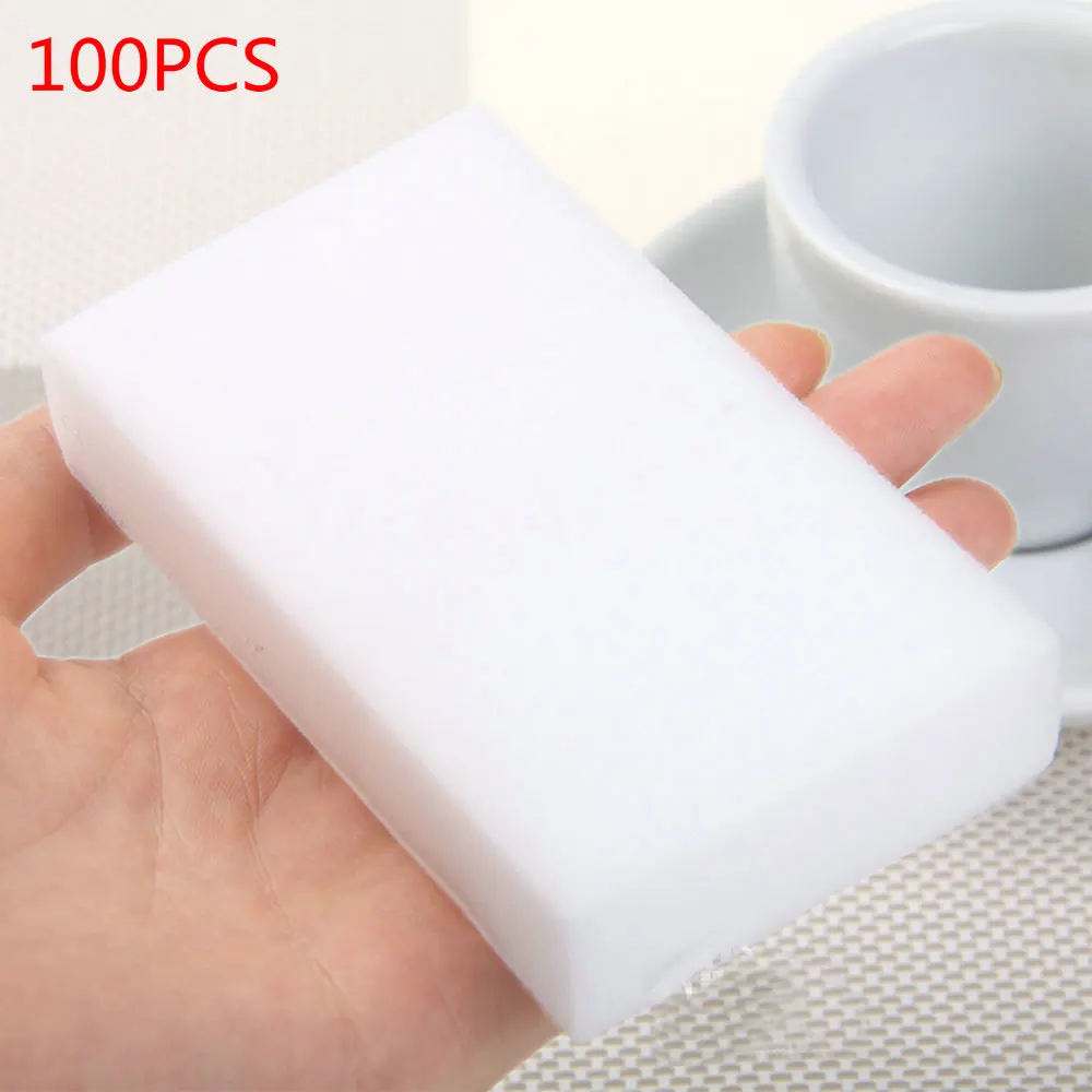 100 pcs/lot high quality melamine sponge Magic Sponge Eraser Dish Cleaner for Kitchen Office Bathroom Cleaning 10x6x2cm