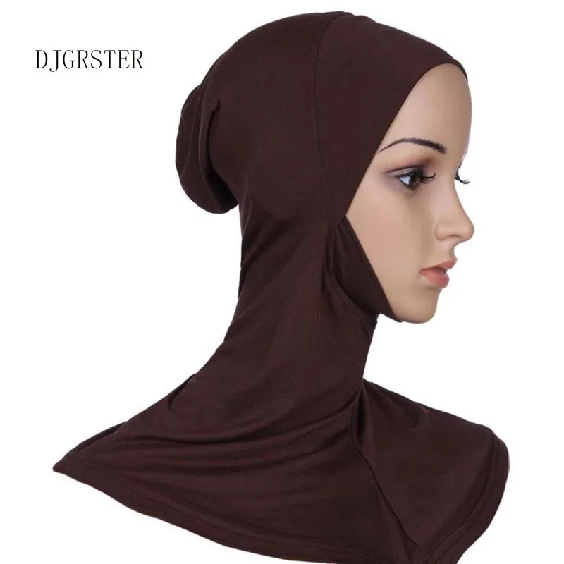 DJGRSTER-Hijab intérieur de sport musulman doux et extensible, casquettes islamiques, sous-écharpe, chapeaux croisés, style classique, vêtements de