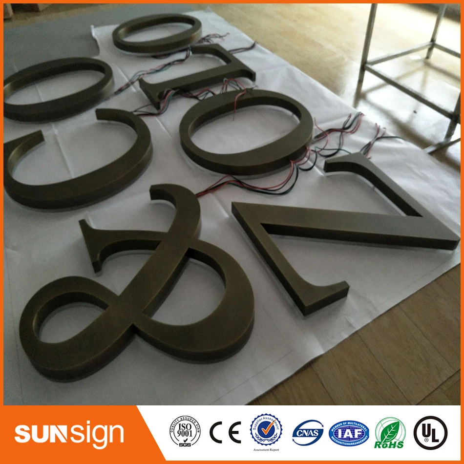 Factory Outlet Outdoor Reclame Backlit Rvs Led Brief Tekenen