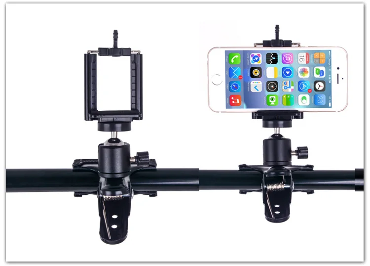 

Studio Photography Clip Clamp Mount w Ball Head Backdrop Camera Tripod Lights + phone Clip Holder