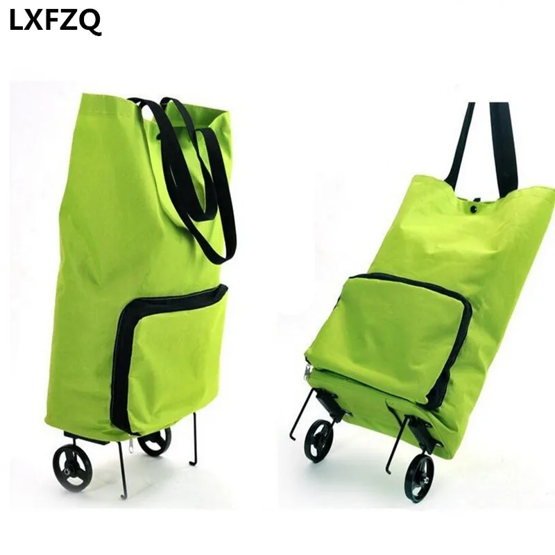 

NEW reusable shopping bag oxford shopping trolley bag on wheels bags on wheels canvas shopping bag