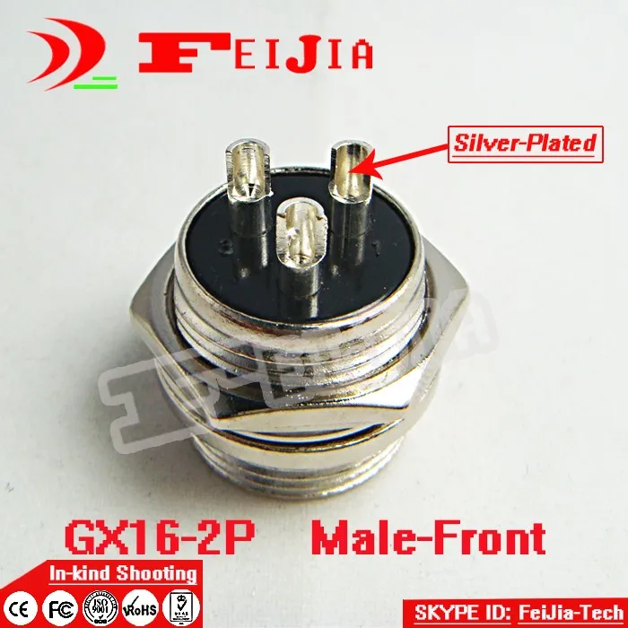 20set/pack 3 Pin 16mm [Silver-plated] Wire Panel Connector kit GX16-3P Socket+Plug,RS765 Aviation plug interface Free Shopping