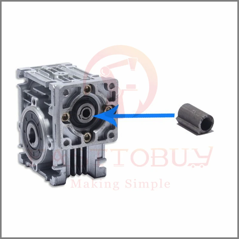 1pc worm gear reducer shaft sleeve 8/6.35mm shaft stepper motor to 11mm reducer bore adapter strong self-locking vertical output