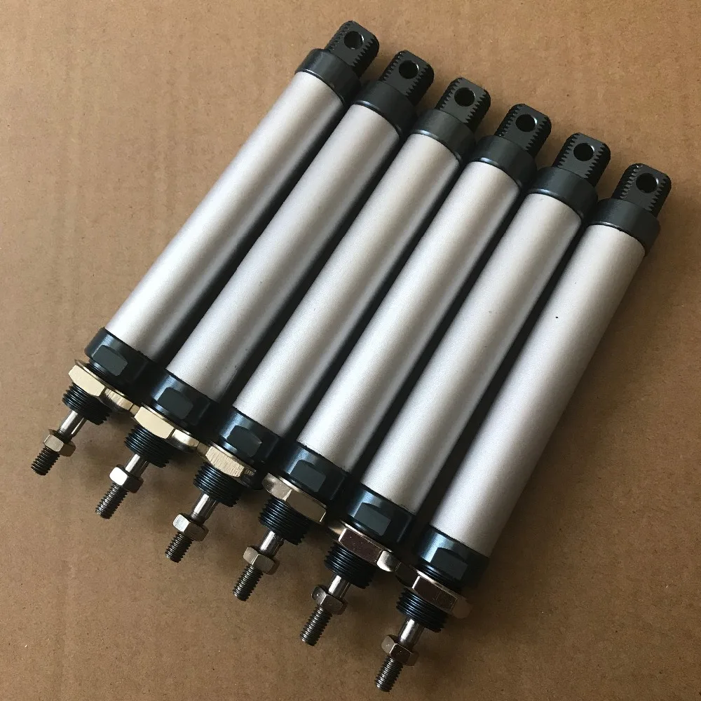 Bore 16/20/25/32/40mm Stroke 25/50/75/100 200 225 250 275 300 MAL Series Mini Air Pneumatic Cylinders Compressed Air Cylinder