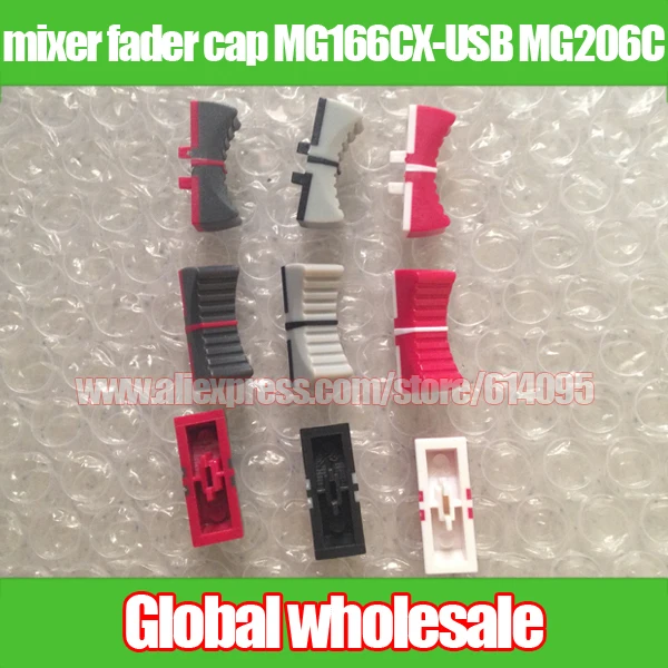 18pcs mixer fader cap Taipower locator MG166CX-USB MG206C hole 4MM red light gray dark gray