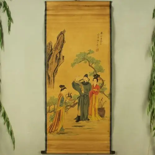 

Exquisite Chinese Antique collection Imitation ancient Li Bai Toast Picture