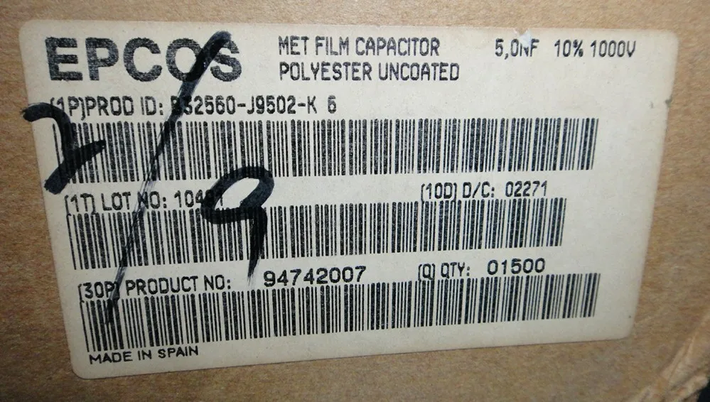 2019 hot sale 20PCS/50PCS EPCOS Melaleuca Cake Capacitance 0.005uf/1000v for 5.6nf 5600pf 562 B32560J9502K free shipping