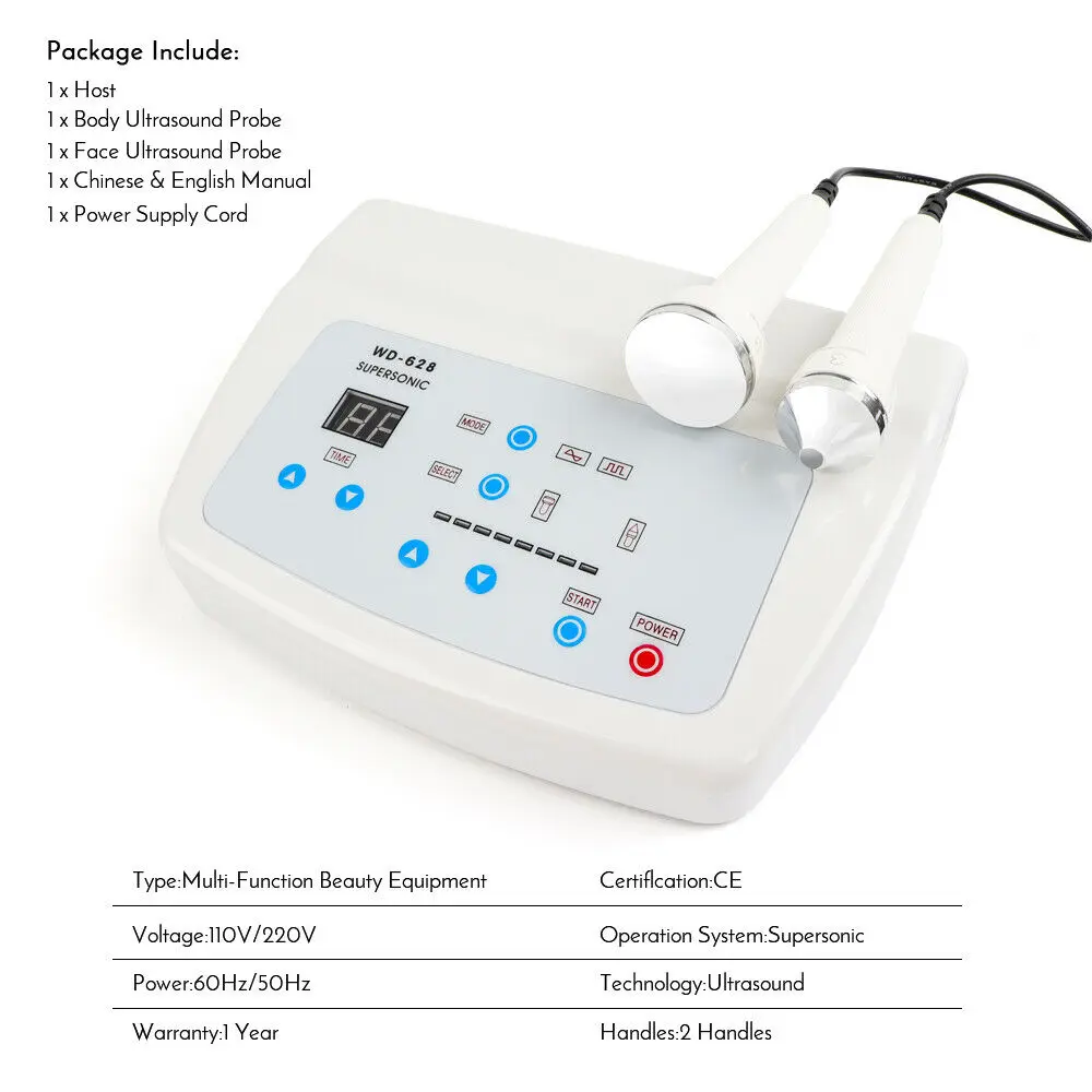 Pro 1Mhz Salon Use Ultrasonic Facial Machine Anti Aging Skin Lifting Salon Spa Beauty  Skin Care Machine With Eliminate Freckles