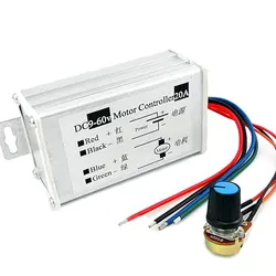 PWM DC motor stepless speed controller  12V 24V 60V MAX 20A Pulse WidthModulator motor Speed regulating switch