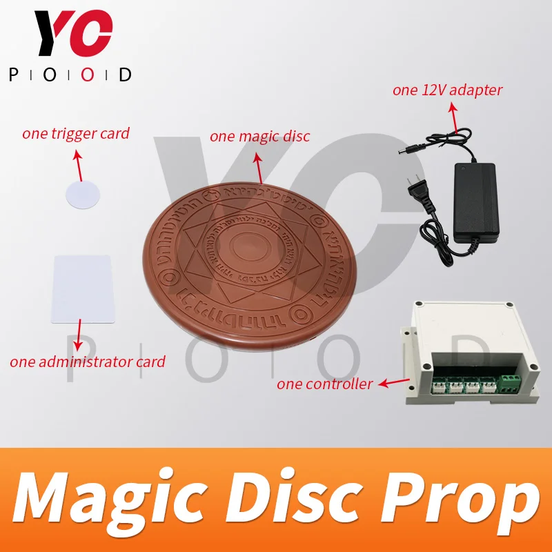 YOPOOD Magic Disc Prop Escape Room Real Life game use RFID card to trigger magic array be bright gradually 1987 Superb props