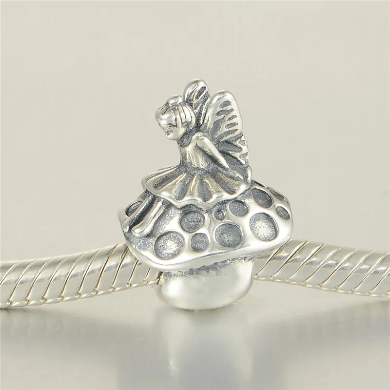 

New Fairy & Mushroom Charms Original 925 Sterling Silver Fairytale Fine Jewelry Suitable for Brand Style Charm Bracelets