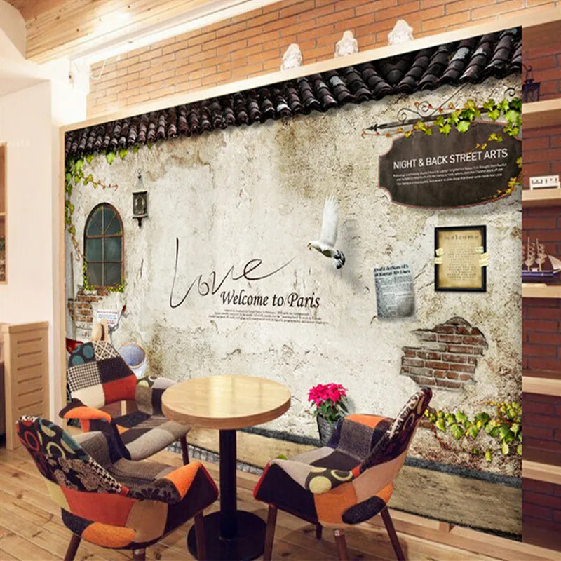 

Custom Wallpaper Murals Classic Old Street Wall Photo Paris Kitchen Cafe Restaurant sofa Backdrop Home Decor Papel De Parede 3D