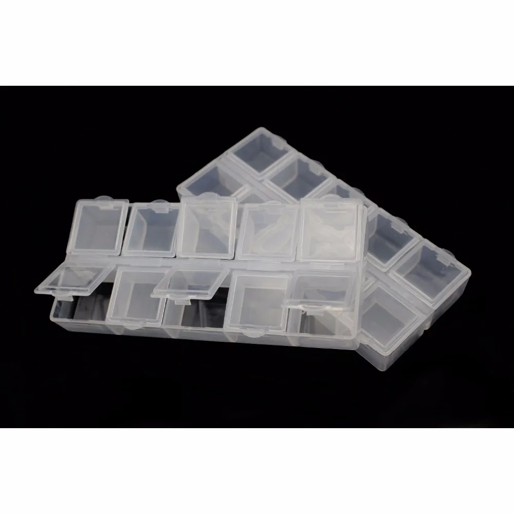 

Tigofly 2 pcs Fly Tying Beads Container Plastic Box 10 Compartments Hooks Storage Fly Fishing Tackle Box 132*58*20mm