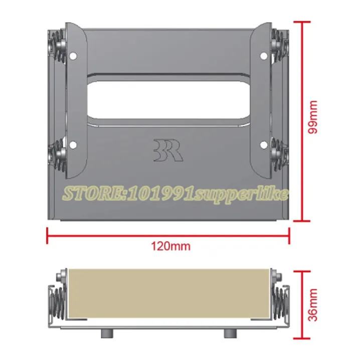 Accesorios de caja de ordenador DIY de alta calidad, bandeja de soporte de disco duro a prueba de golpes para instalar en la posición del orificio del tornillo SSD, 1 ud.