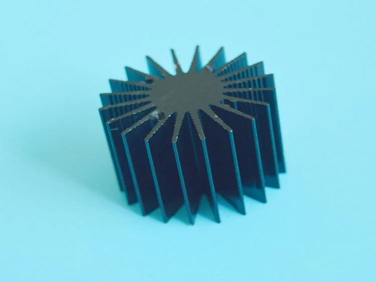 

5pcs 36mm oxide black heatsink sunflower radiator 1-3w high power LED heat dissipation aluminum circular heatsink