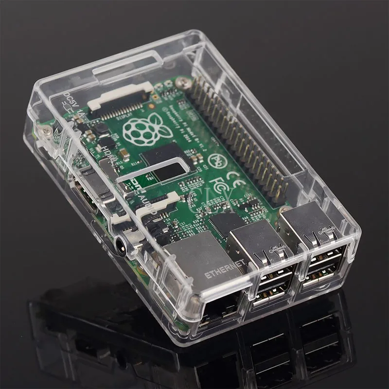 Carcasa para Raspberry Pi 3 Modelo B +(plus), ABS, Tranparent, 3/2