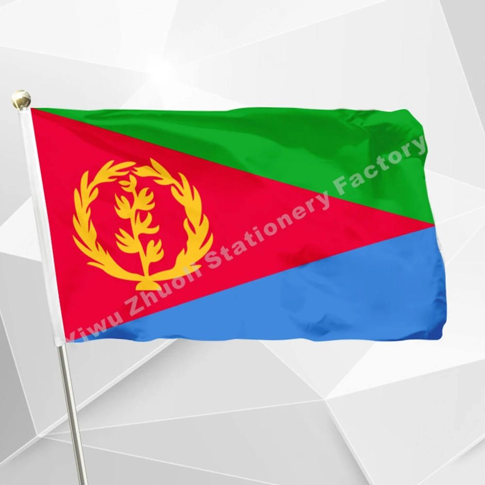 

Eritrea Flag 120 x 180 cm 100D Polyester Large Big Eritrean Flags And Banners National Flag Country Banner