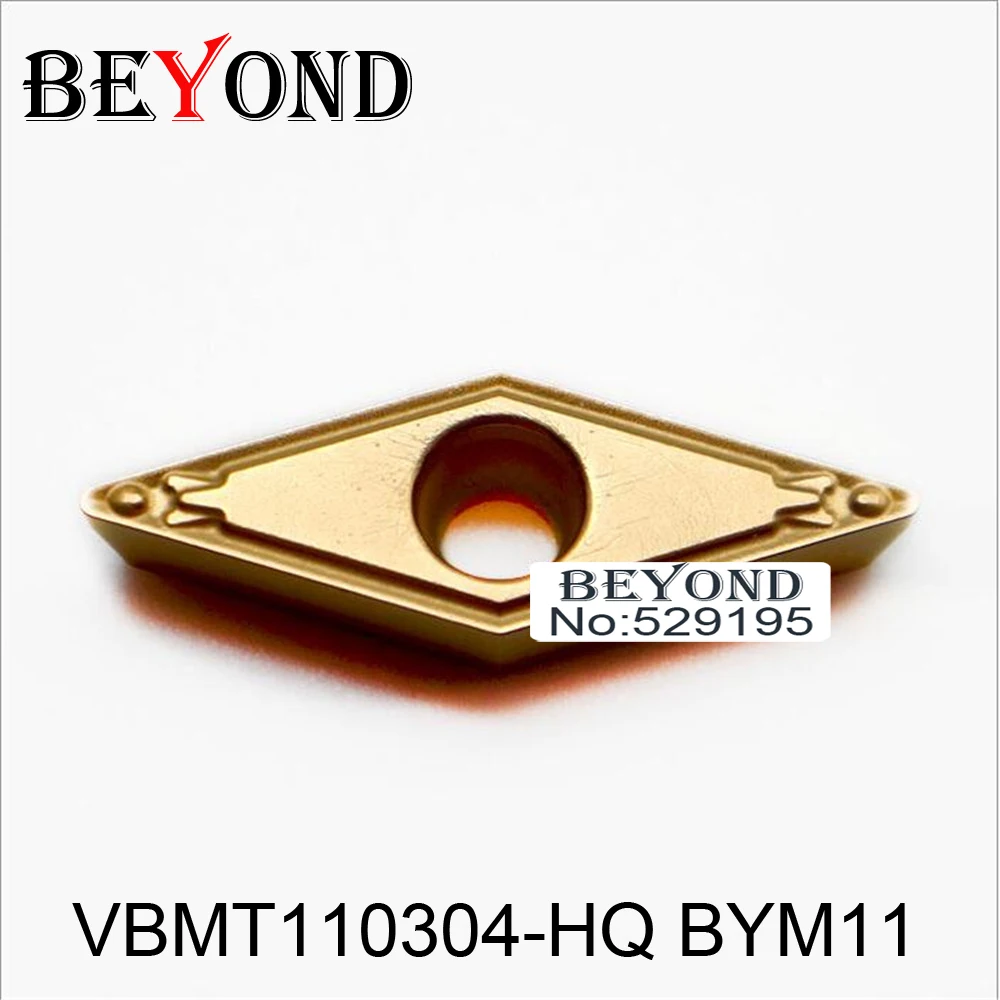 BEYOND VBMT110304-HQ BYM11 VBMT 110304 10pcs processing Steel Carbide Inserts Lathe Cutter Turning Tool CNC