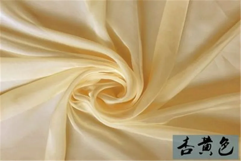150CM Width Good Chiffon Fabric 100% Polyester Chiffon Fabric White For DIY Girl Silk Dress Skirt Curtain 20 Colours Chiffon