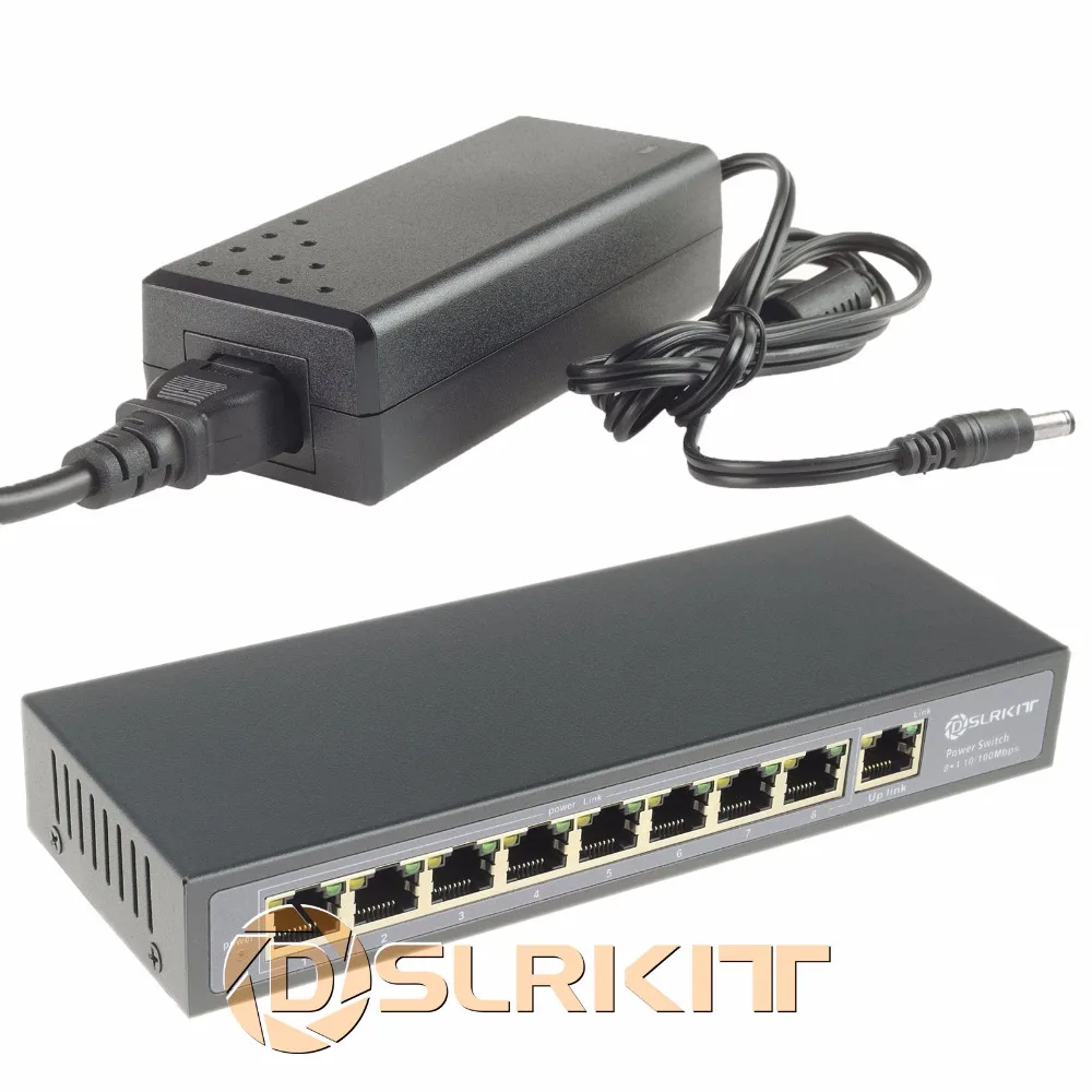 

Коммутатор DSLRKIT, 120 Вт, 9 портов, 8 PoE, 802.3af 802.3at, Power Over Ethernet PSE18AT