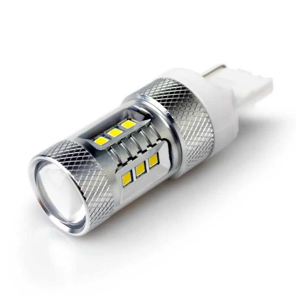 2*7440 W21W W3X16D 12V 24V 6500K Pure White LED Car Light Bulb 15 2323SMD SAMSUNG Chip for Turn Signal Brake Parking Tail Light