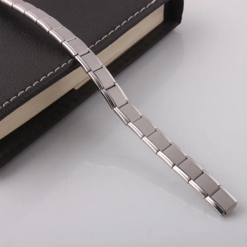 Stainless Steel Magnetic Therapy Bracelet for Women Men Health Care Hematite Bracelets Silver Gold Color Stretch Metal Bracelet