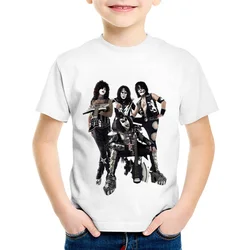 Fashion Print Stormtroopers Fan Kiss Rock Band Children T-shirts Kids Cool Summer Tee Boys/Girls Casual Tops Baby Clothes,HKP464