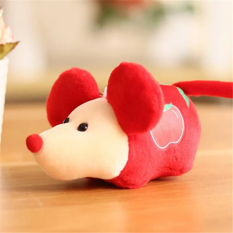 1 Uds. Juguete de peluche de ratón de fruta colgante pequeño Mini ratones pequeños lindos juguetes de peluche regalo de boda de vacaciones 13CM