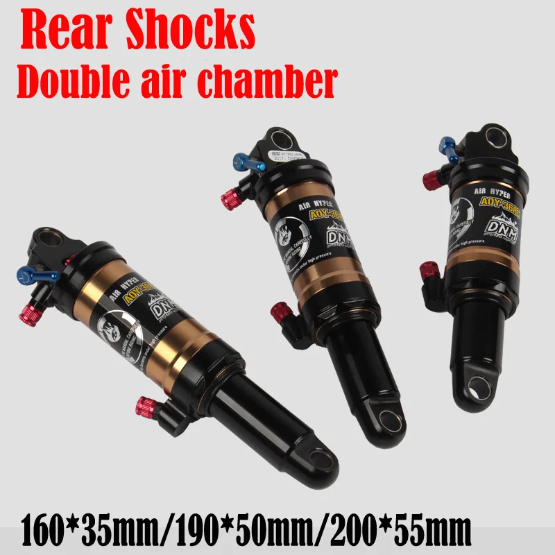 Light Weight 300g High Quality  MTB Bike Mountain Bike Bicycle Rear Shocks with Doble Air Chambers for XC Trail  Free Shipping