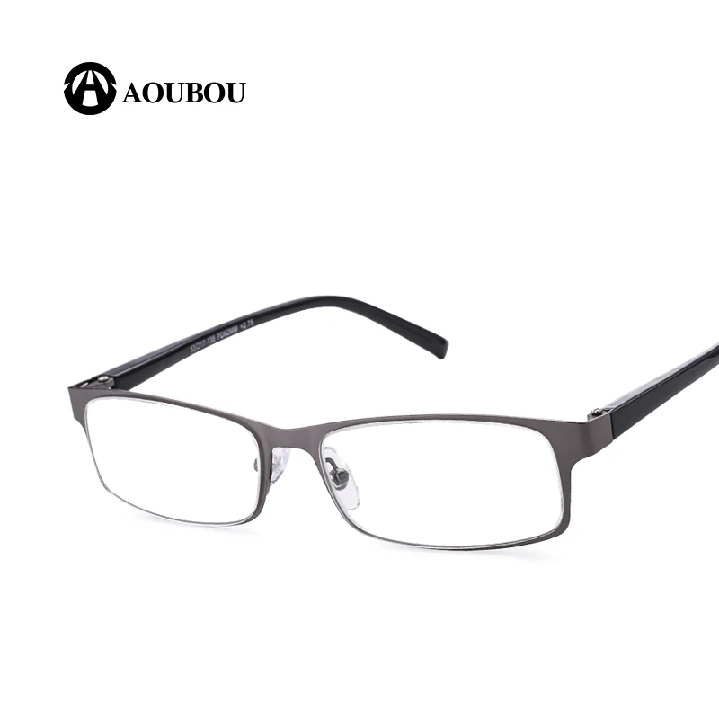 AOUBOU Brand High-End Business Reading Glasses Men Stainless Steel PD62 Leesbril Ochki +1.75+1.25 Degree Gafas De Lectura  AB002