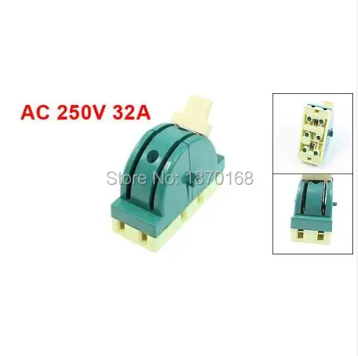 HK1A/32/2 AC 250V 32 Amp | 2 pôles, Circuit de commande, Double jet, commutateur de déconnexion, vert